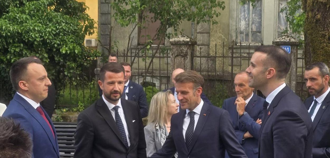 Makron, Milatović i Spajić (Foto: Portal ETV/Miraš Dušević )