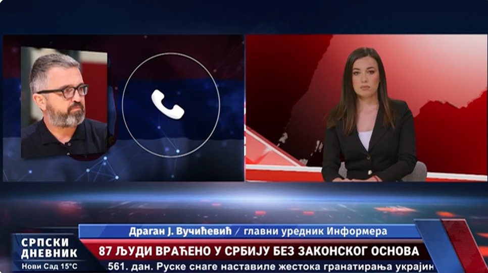 „IT IS NOT SERBIAN TO REMAIN SILENT“: Dragan J. Vučićević appears on „Serbian Daily“ („Srpski dnevnik“)