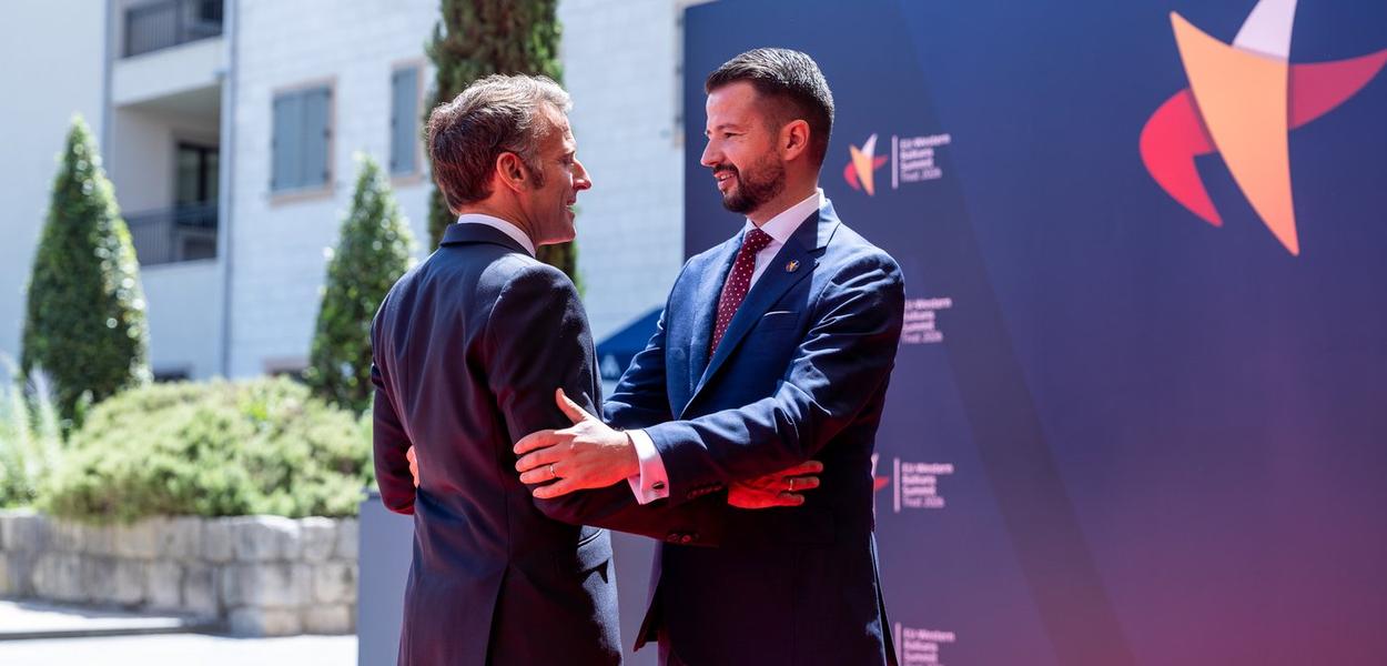 Makron i Milatović (Foto: Kabinet predsjednika Crne Gore)