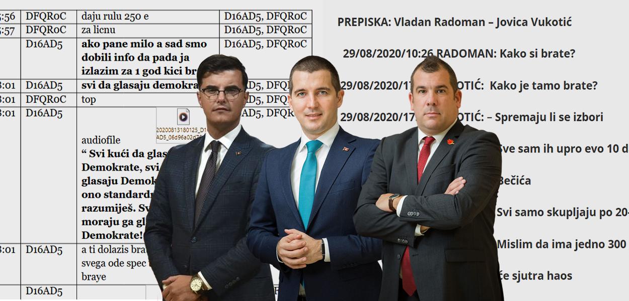 OPASNE ,,ŠKALJARSKE VEZE": Danilo Šaranović, Aleksa Bečić, Dragan Krapović (Foto: Ilustracija: Portal ETV )