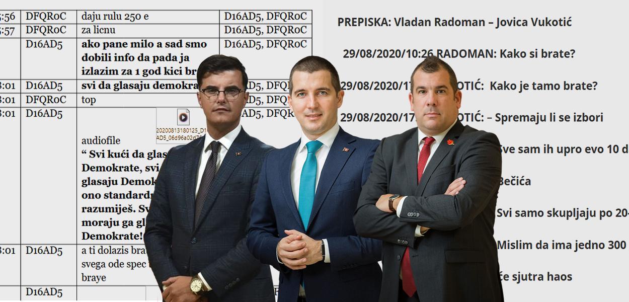 DANGEROUS „ŠKALJARI CONNECTIONS“: Danilo Šaranović, Aleksa Bečić and Dragan Krapović (Foto: Illustration / ETV Portal)