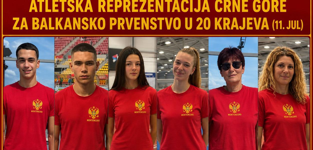 Predstavnici Crne Gore na Balkanskom prvenstvu U20 (Foto: Atletski savez Crne Gore)