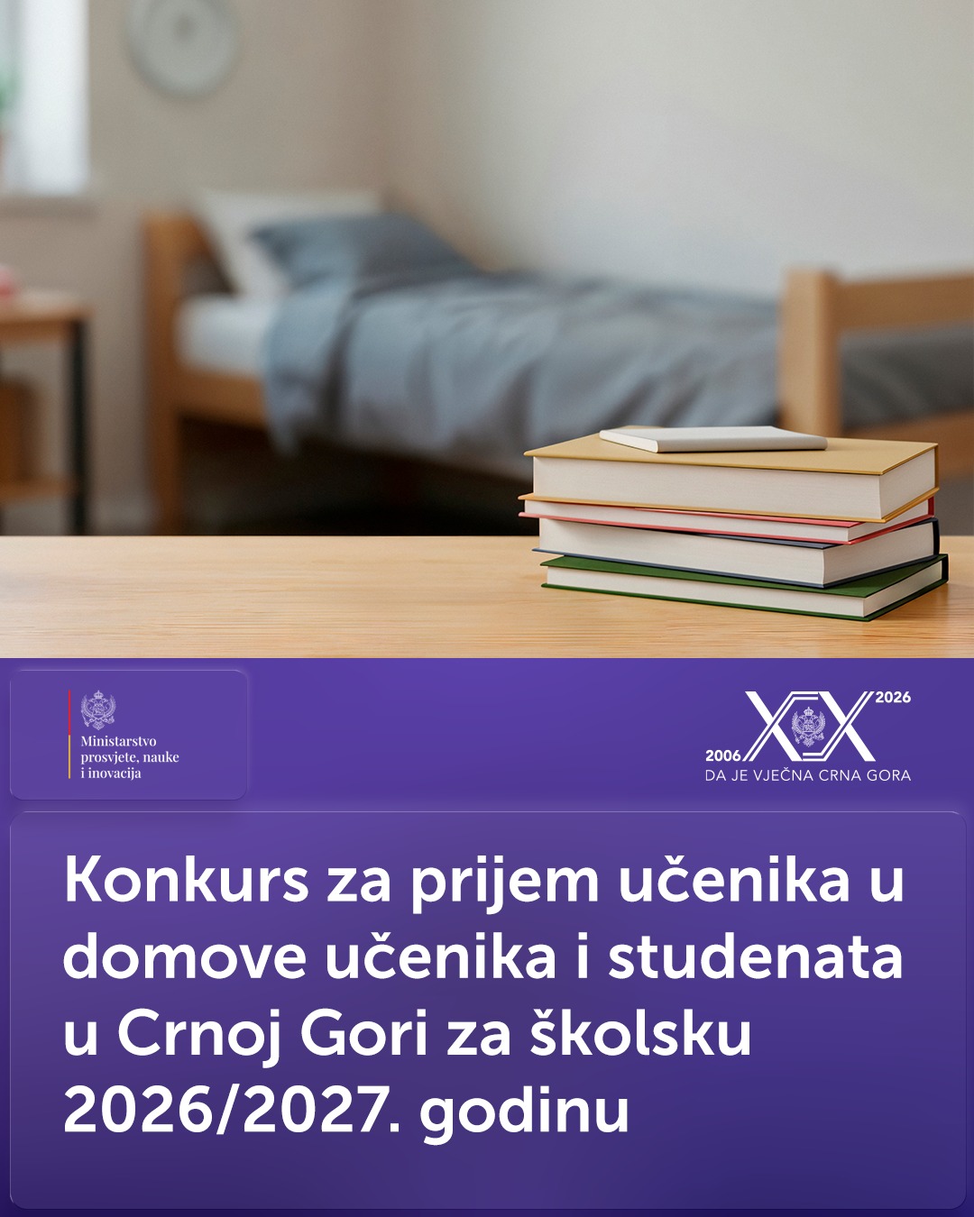 Konkurs za prijem učenika u domove učenika i studenata (Foto: MPNI)