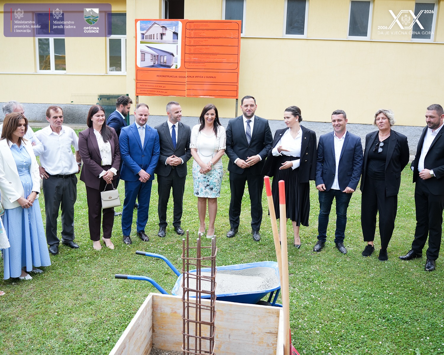 Kamen temeljac za vrtić u Gusinju