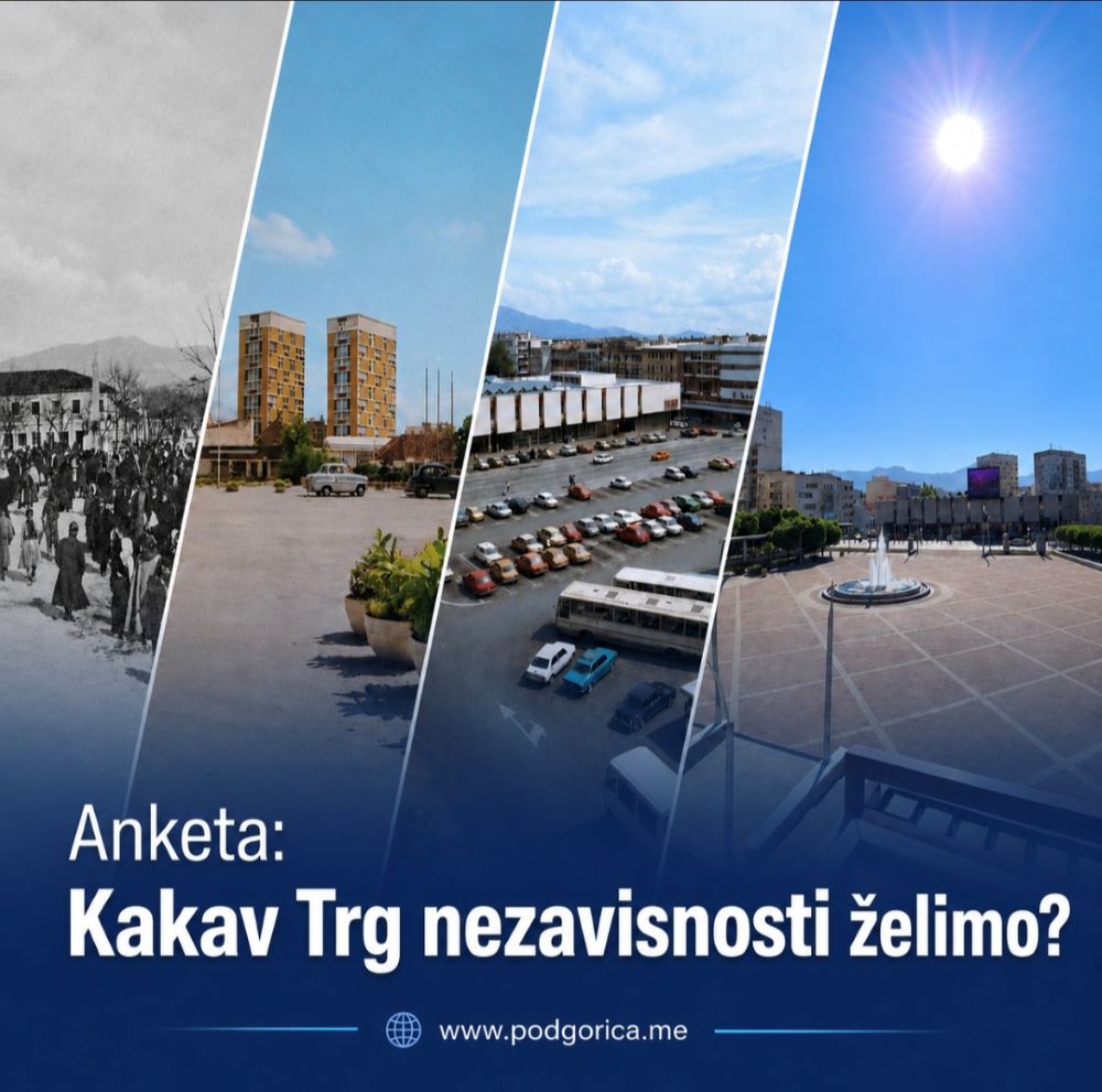 Anketa o rekonstrukciji Trga nezavisnosti (Foto: Glavni grad Podgorica)