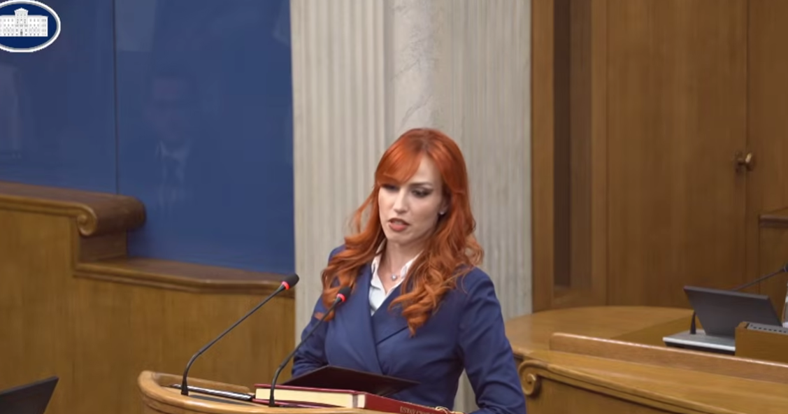 Anđela Vojinović (Foto: Skupština Crne Gore - stop kadar)