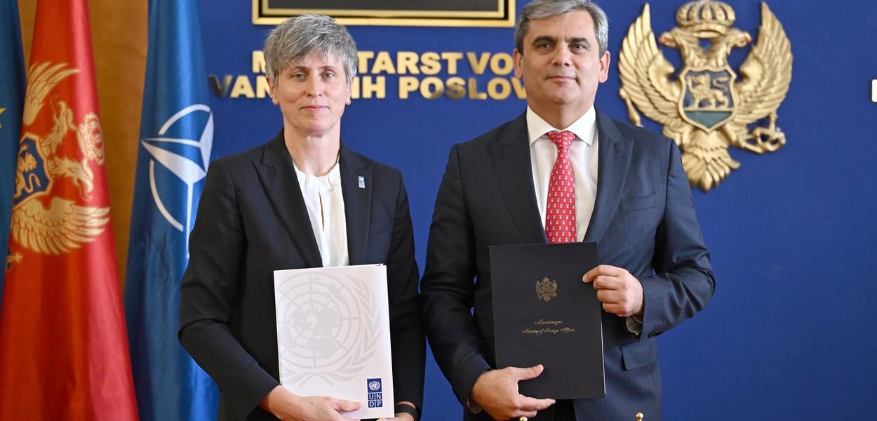 Ervin Ibrahimović i Ekaterina Paniklova (Foto: Vlada Crne Gore/Saša Matić)