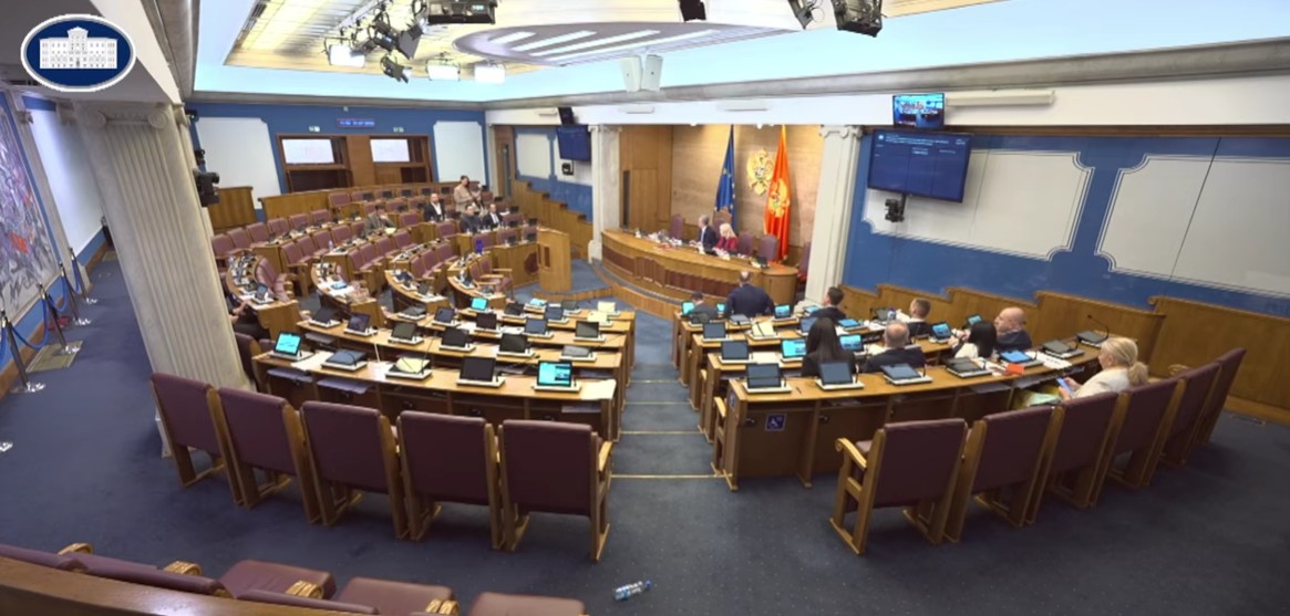 Sa sjednice 31.7.2026, stop kadar (Foto: Skupština Crne Gore/Jutjub)