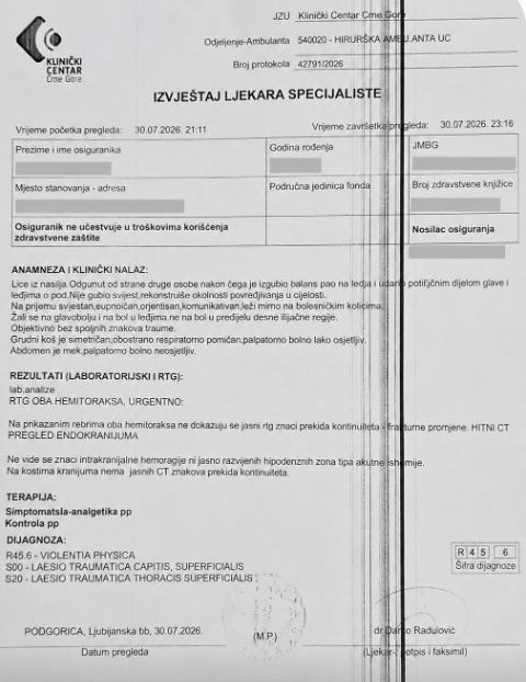 med .izvještaj