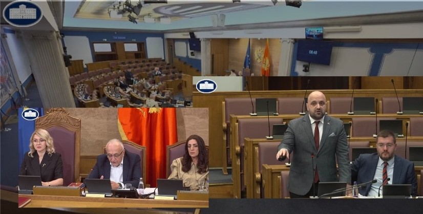 Sa rasprave, 3.8.2026, stop kadar (Foto: Skupština Crne Gore/Jutjub)