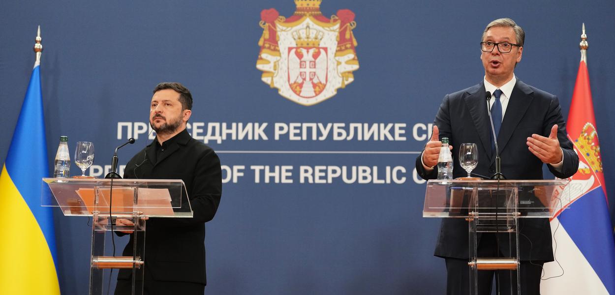 Volodimir Zelenski i Aleksandar Vučić (Foto: AP/Darko Vojinović)
