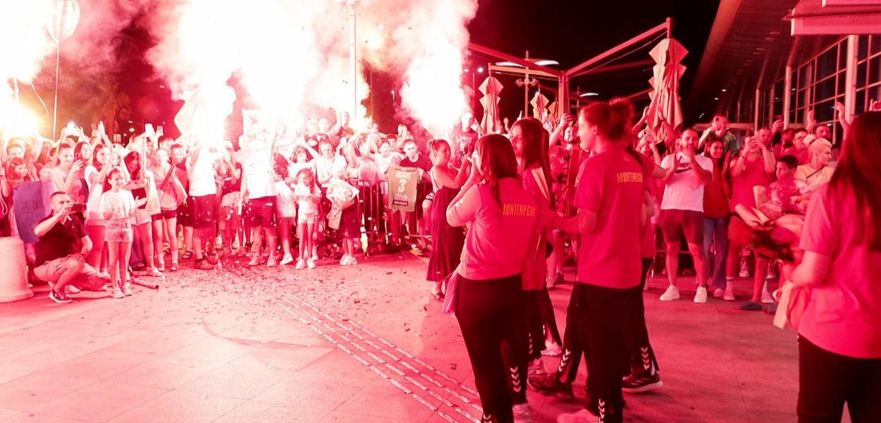 Doček mladih lavica u Podgorici (Foto: Mediabiro)