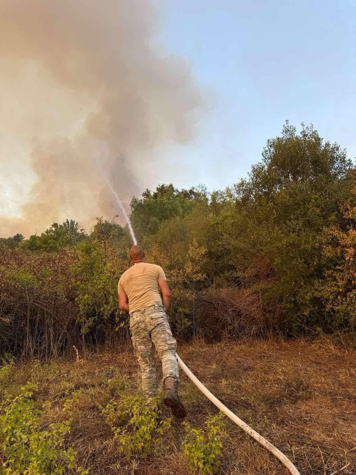 Pripadnici Vojske Crne Gore pomažu u gašenju požara (Foto: Ministarstvo odbrane)