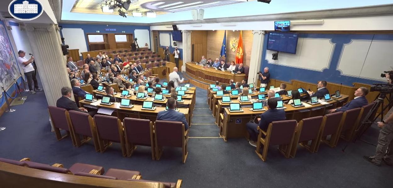 Sa sjednice, 24.8.2026. (Foto: Skupština Crne Gore/Jutjub)
