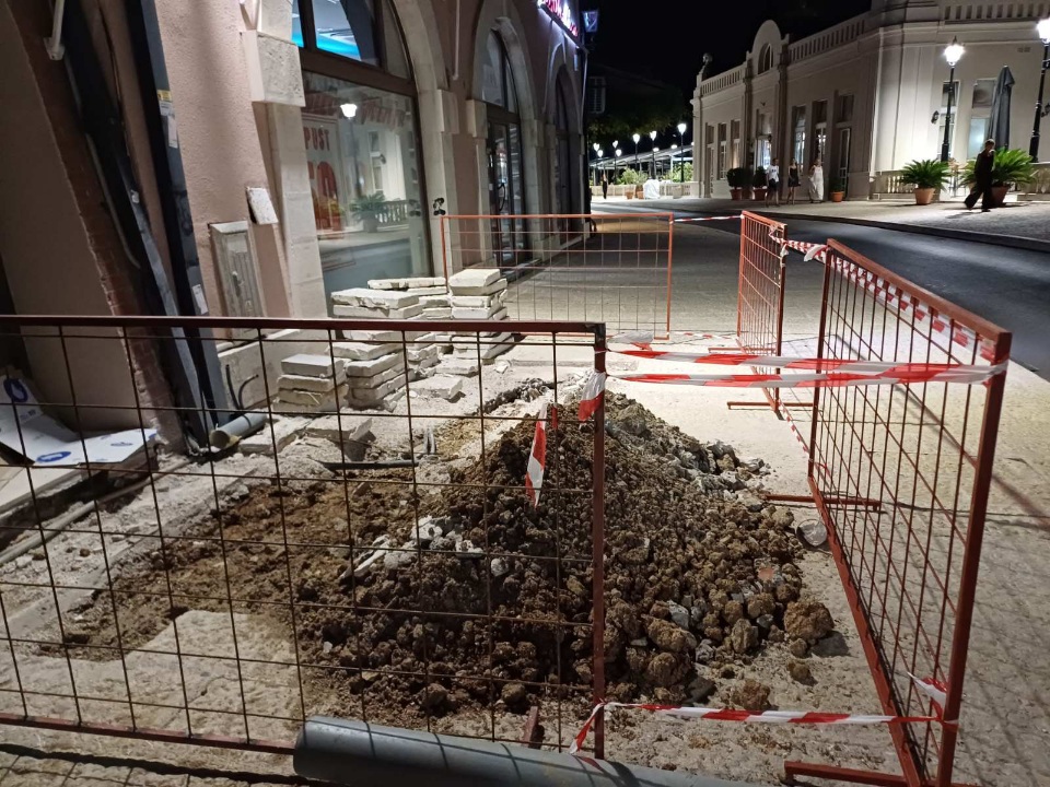 Radovi u Njegoševoj ulici (Foto: RTHN)