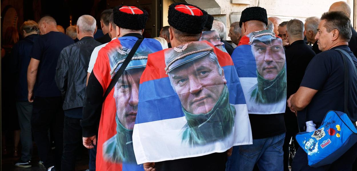 Sa sahrane Ratka Mladića u Beogradu, 7. septembar 2026. (Foto: AP Photo/Marko Drobnjakovic)