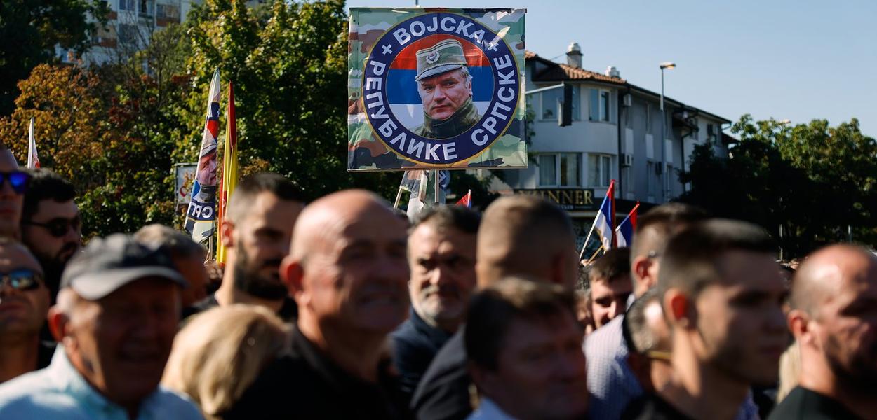 Sa sahrane Ratka Mladića u Beogradu, 7. septembar 2026. (Foto: AP Photo/Marko Drobnjakovic)