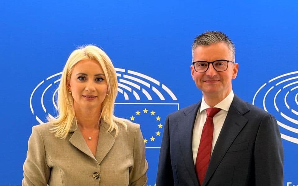Majda Gorčević i Marjan Šarec (Foto: MEP)