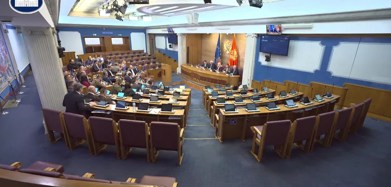 Sa sjednice Skupštine (Foto: Skupština Crne Gore/Youtube)