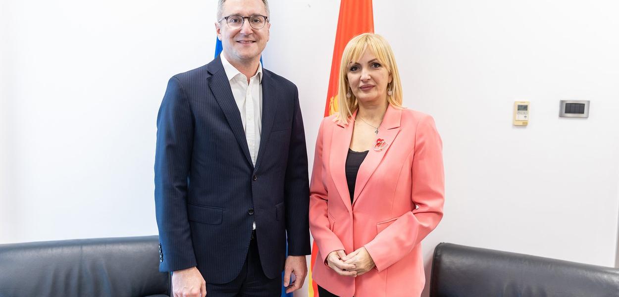 Davor Kunc i Jelena Borovinić Bojović (Foto: Vlada Crne Gore/Đorđe Cmiljanić)