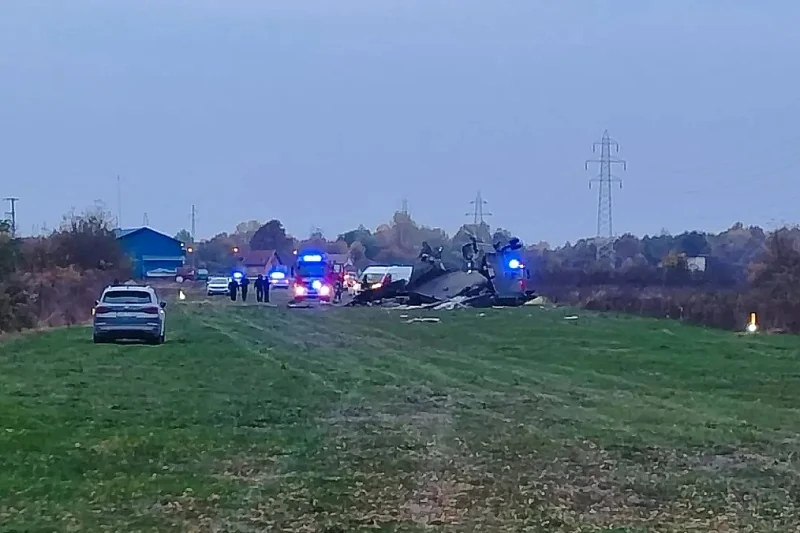 Mjesto pada EUFOR-ovog helikoptera kod Brčkog (Foto: Klix.ba)