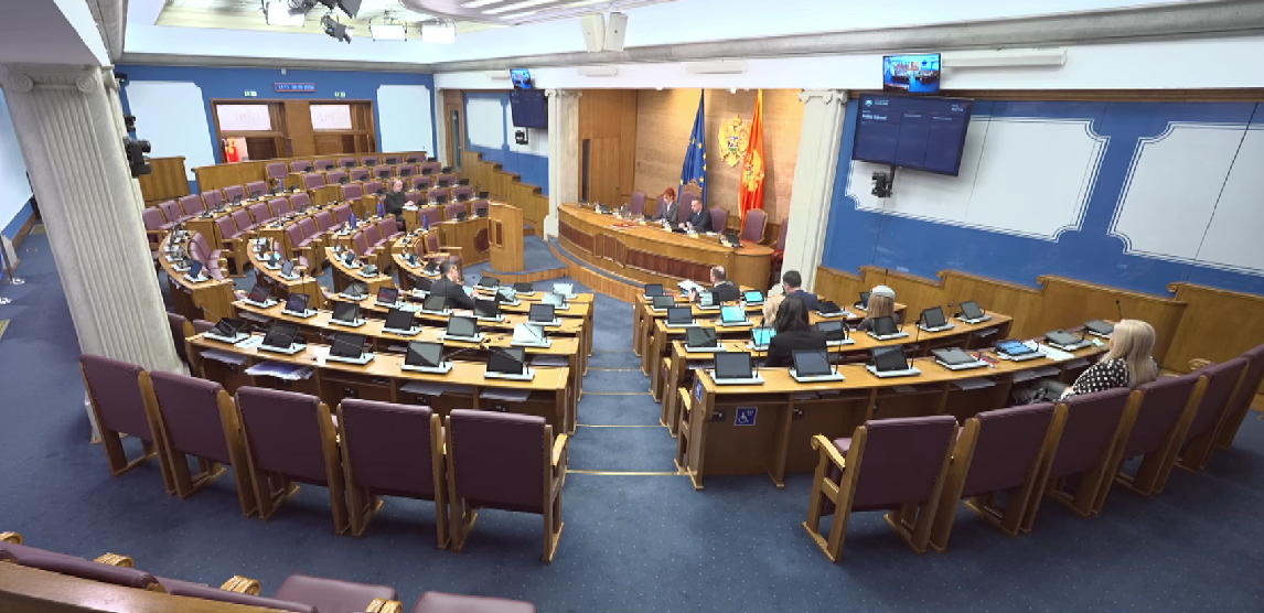 Sa današnje sjednice Skupštine (Foto: Skupština Crne Gore - stop kadar)